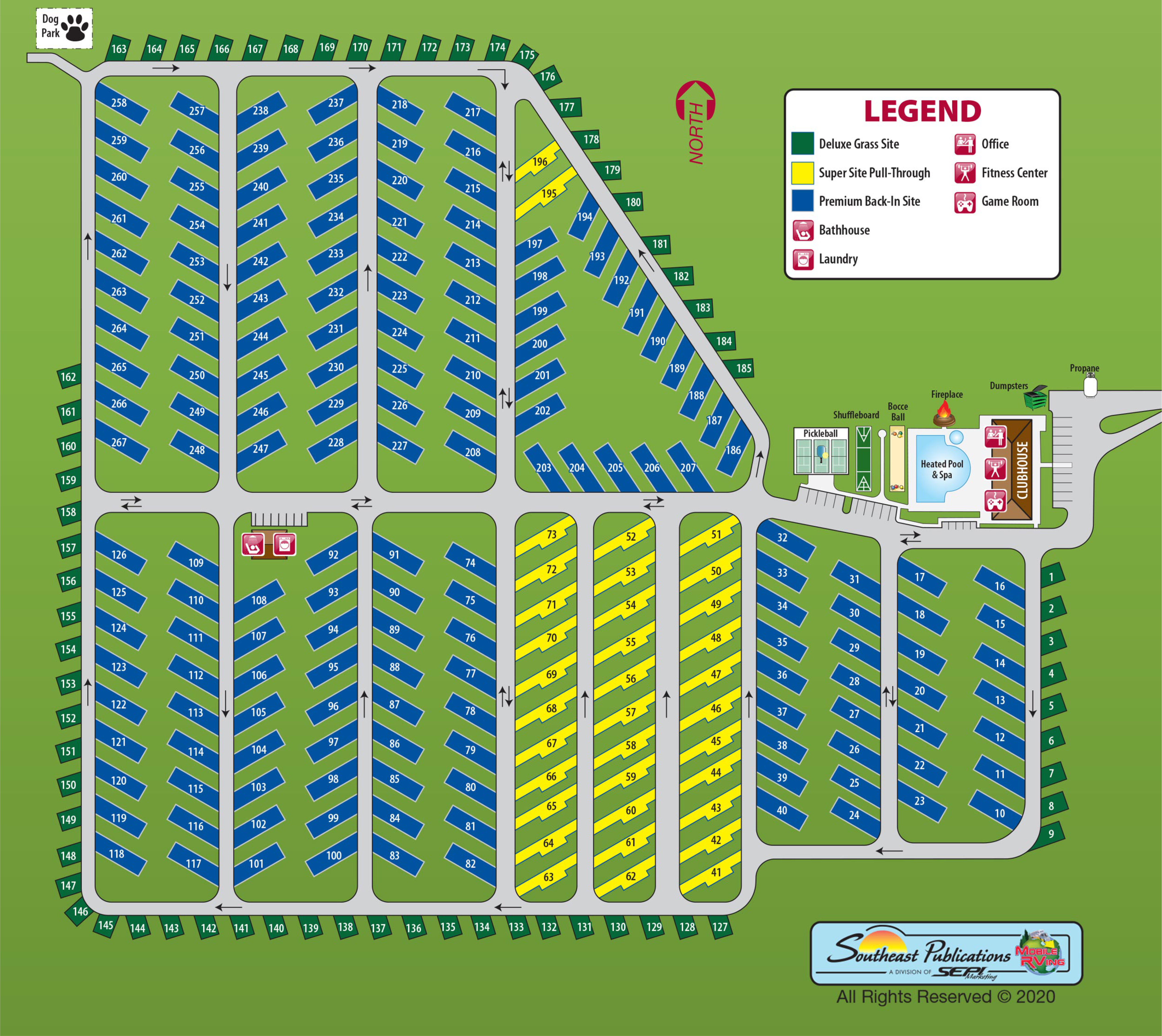 sunkissed sitemap with numbered lots